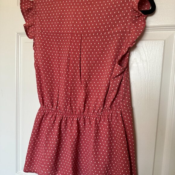XL Side Tie Dusty Rose Blouse - Picture 3 of 4